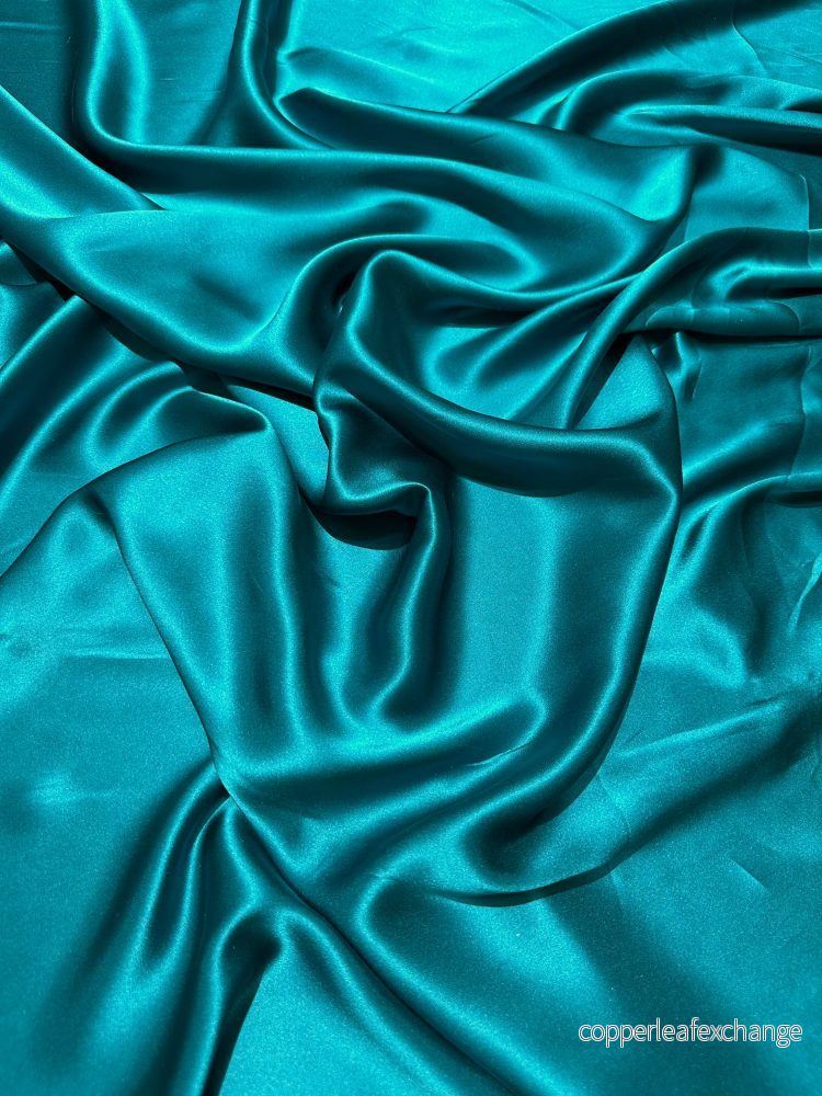 Silk satin – Dark turquoise – Satin – Silk – Fg7257
