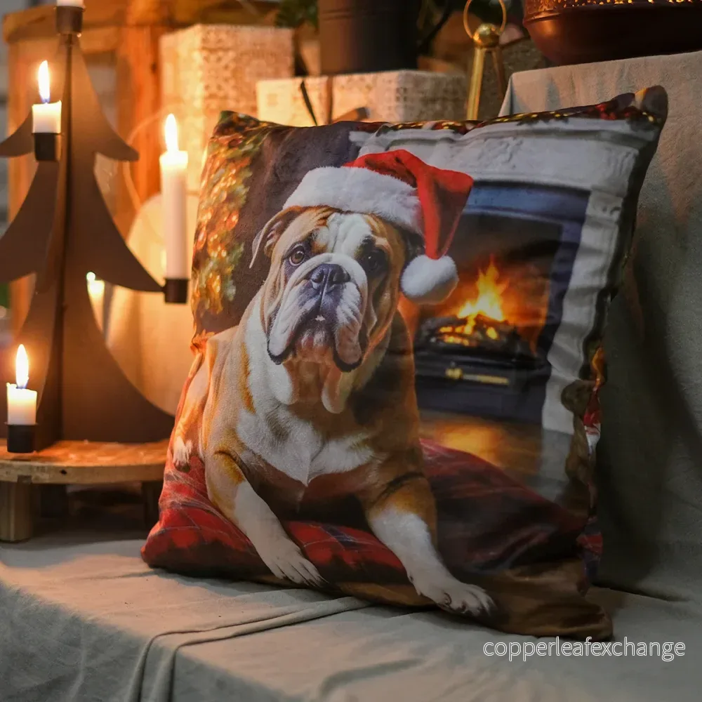 Kudde: bulldog jul steampunk Kudde: bulldog jul steampunk