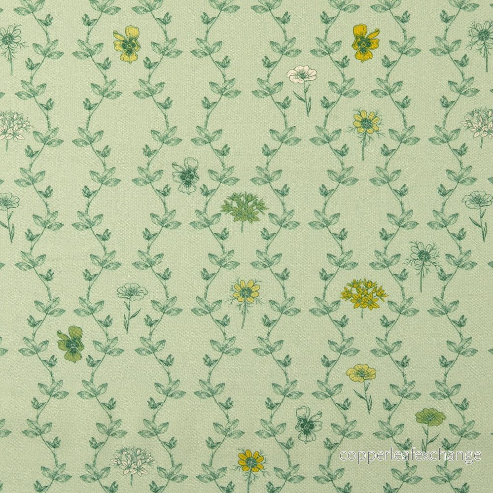 Cotton – Patterned – Poplin – Floral – Mint – 38.055 Cotton – Patterned – Poplin – Floral – Mint – 38.055