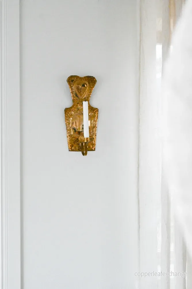 Väggljusstake Mässing