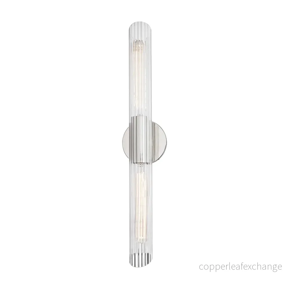 Väggampa Cecily, Polerad Nickel - Bild 2