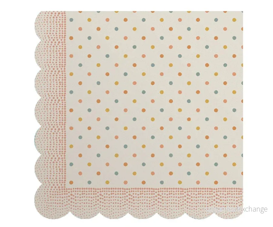 Maileg – Servetter prickiga rosa, multi dots prickar, 16 st papperservetter