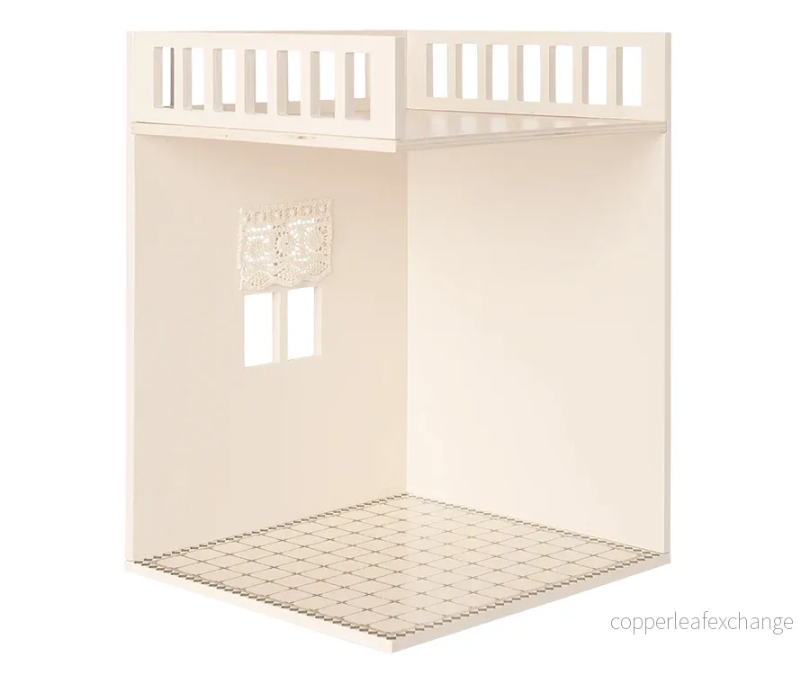Maileg – Dockhus, badrum bonusrum, House of miniature toalett, dockskåp i trä för kaniner, möss, teddy