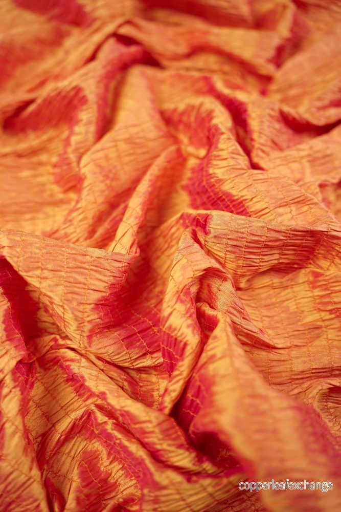 Vintage – Thai silk – Crinkled – Orange/Pink – VT41
