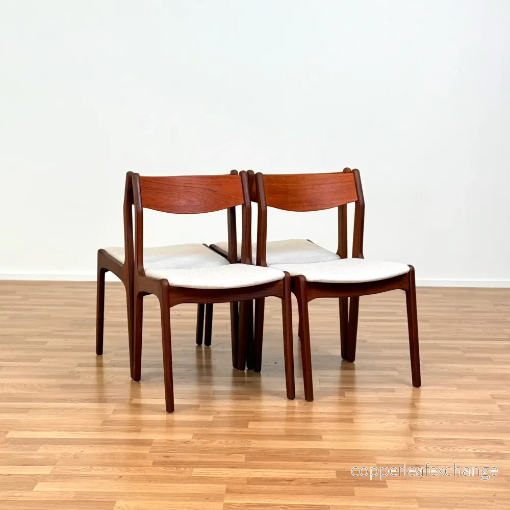 Set med 8 stolar i teak, 1950-60-tal, Danmark - Bild 2