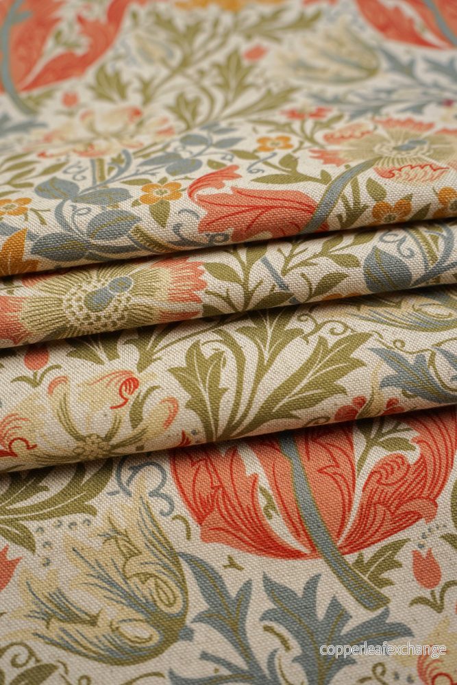 Jugend Patterned Furniture Fabric Curtain Fabric – Wild garden – Blue, Green Jugend Patterned Furniture Fabric Curtain Fabric – Wild garden – Blue, Green