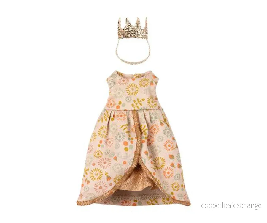 Maileg – Drottningkläder från tidigare kollektion till mamma mus, Queen Mouse Clothes (slutsåld kollektion)
