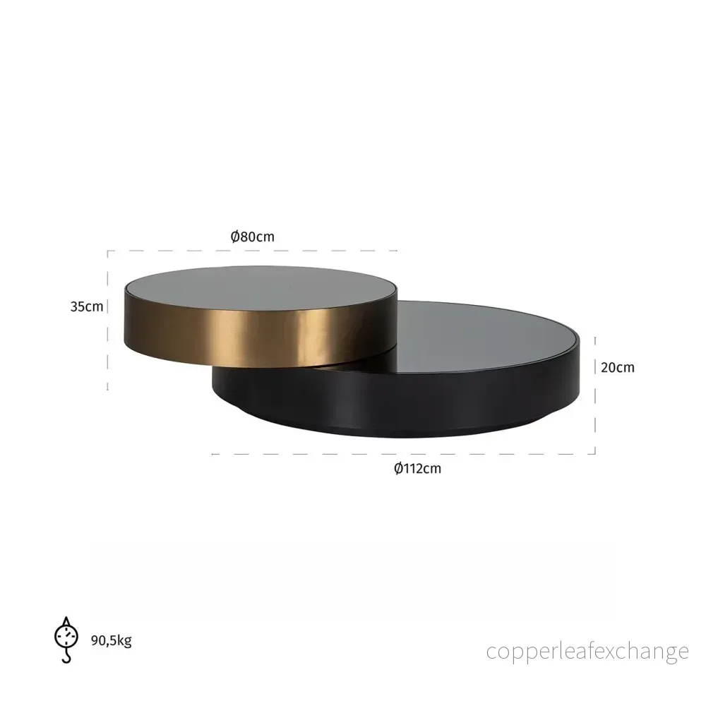 Soffbord Slice (Svart/guld) - Bild 3