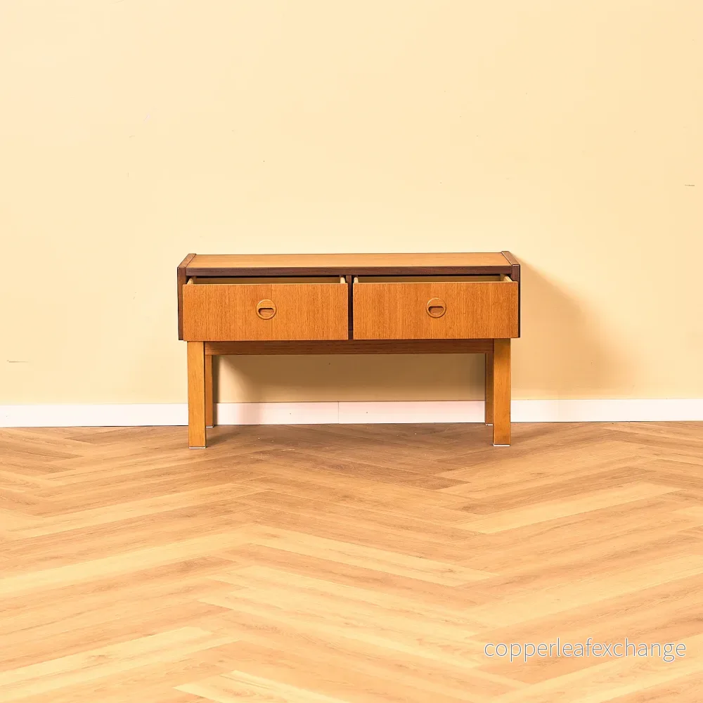 Svensk skänk / TV-bänk i teak och bok - Bild 2