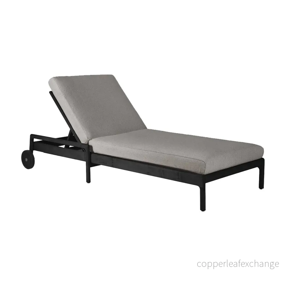 Utemöbel Solsäng Jack, Svart teak / Mocha