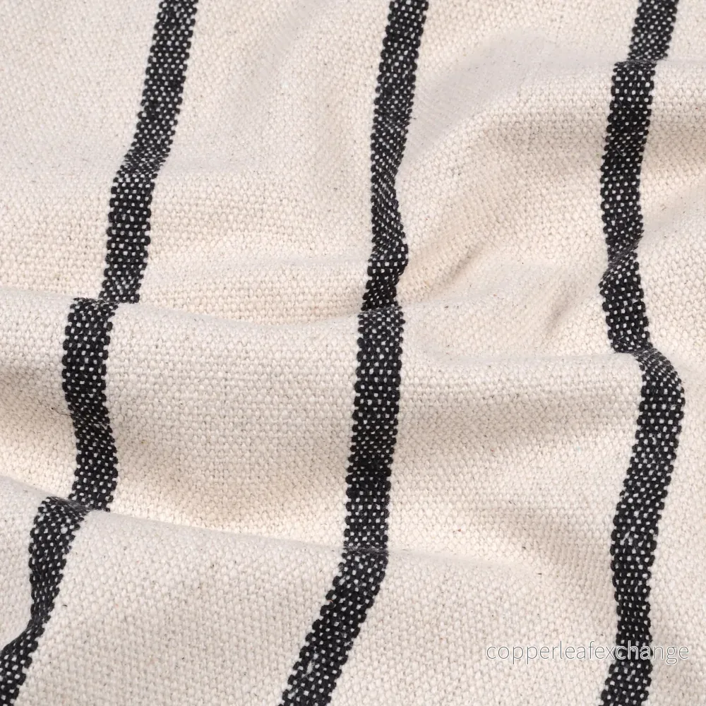 Raw Stripe Cotton Black
