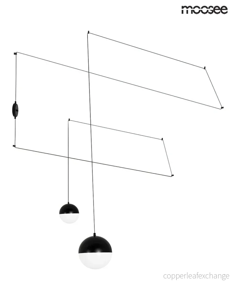 Taklampa MOOSEE - BOWL DUO, svart