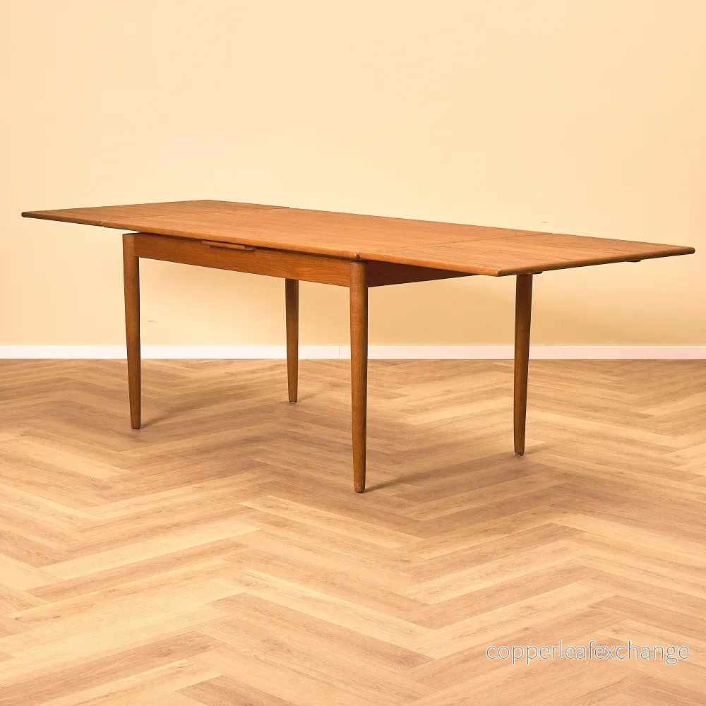 Danskt rektangulärt matbord i teak och ek - Bild 2