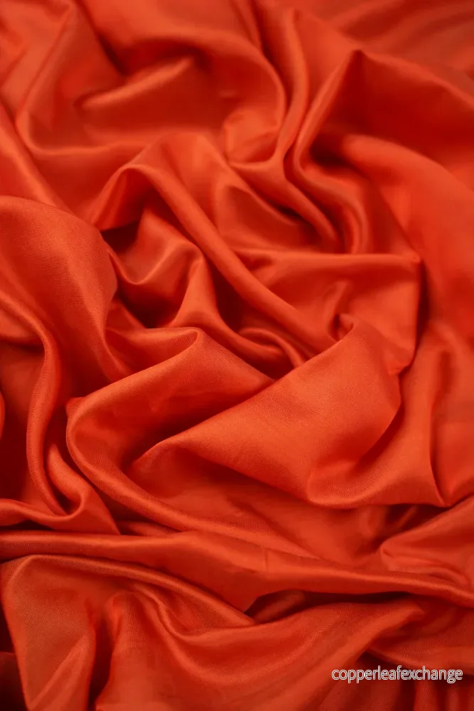Silk/Cotton – Satin – Soft – Thin – Luster – Orange – 06 Silk/Cotton – Satin – Soft – Thin – Luster – Orange – 06