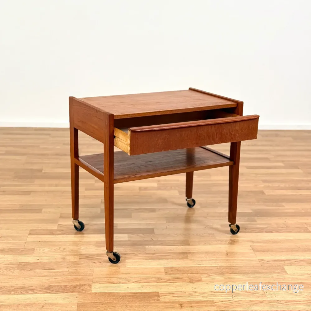 Rullvagn i teak av Sika møbler, 1950-60-tal, Danmark - Bild 2