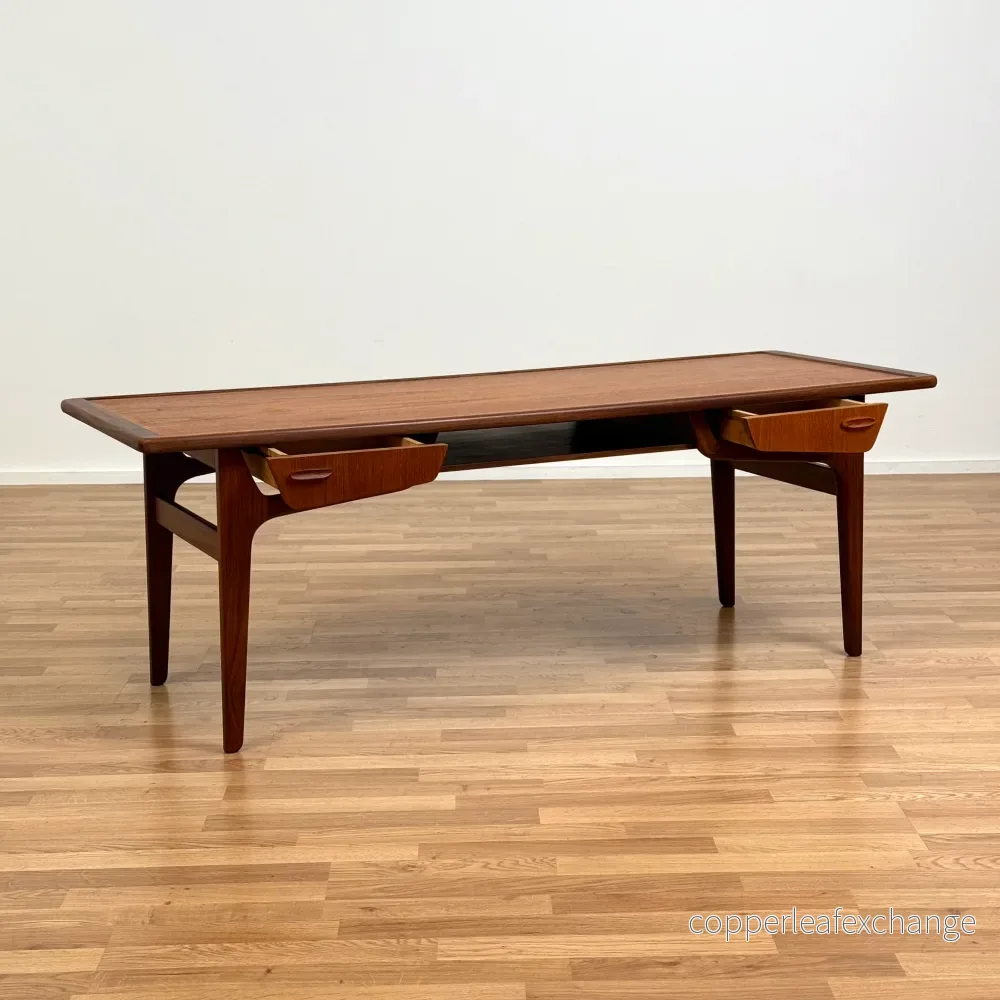 Soffbord med 4 lådor i teak, 1950-60-tal, Danmark - Bild 2