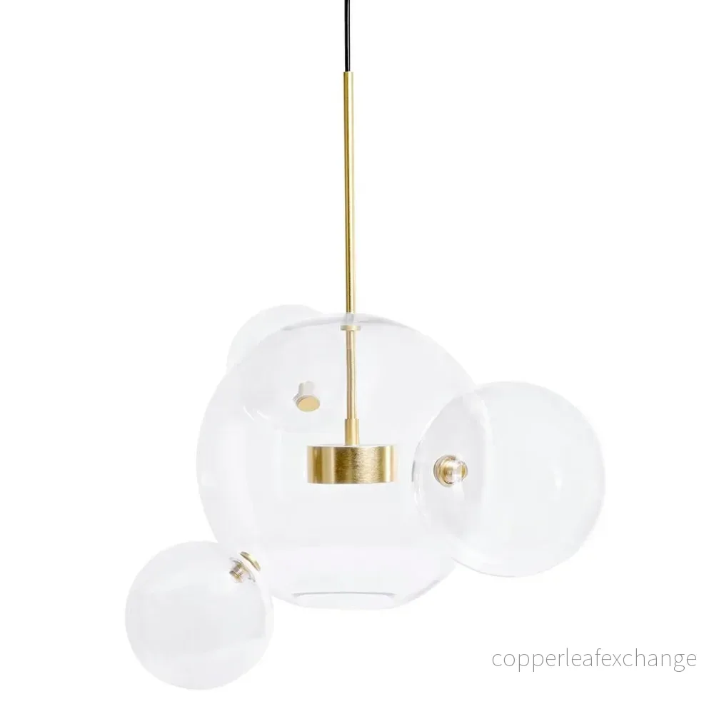 MOOSEE hänglampa CAPRI 4 guld – 60 LED, aluminium, glas MOOSEE hänglampa CAPRI 4 guld – 60 LED, aluminium, glas