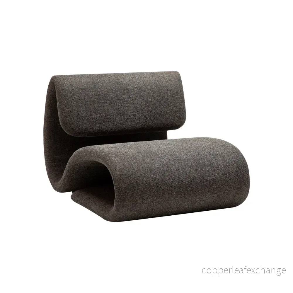 Loungestol Dubna, Pebble Grey Bouclé
