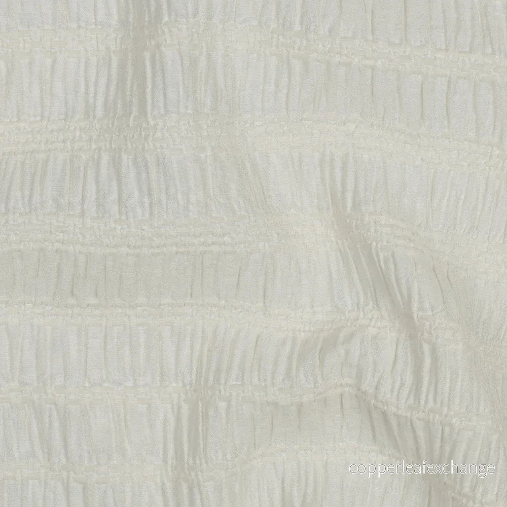 Viscose – Chenille – Jacquard – Woven texture – Ecru – 002