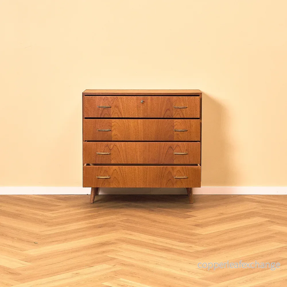 Danish Teak Chest of Drawers with Oak Legs - Bild 2