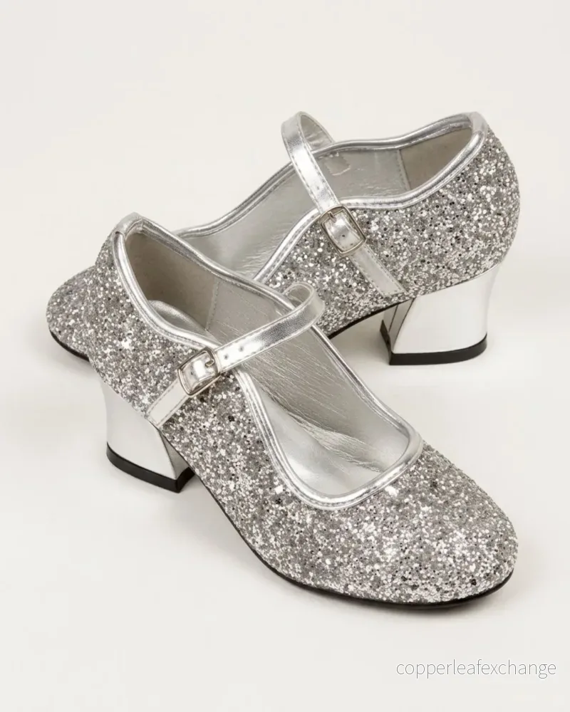 Prinsesskor, silver glitter