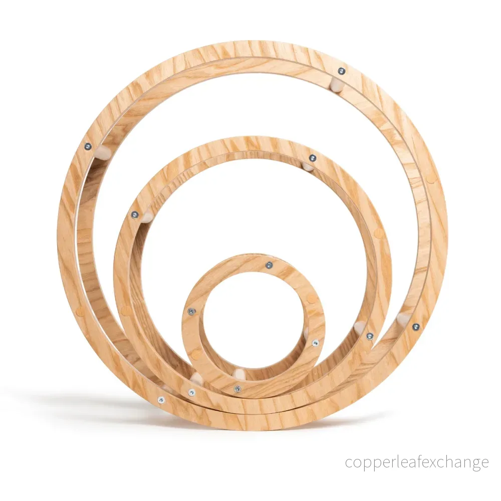Montessori-ringar i askträ – set med 3