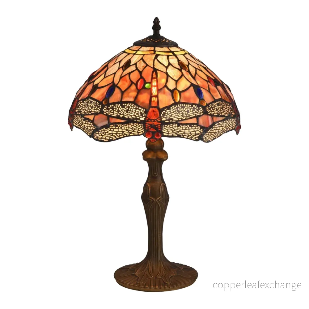 TROLLSLÄNDA ÄDELSTEN Tiffany Bordlampa. H:48cm