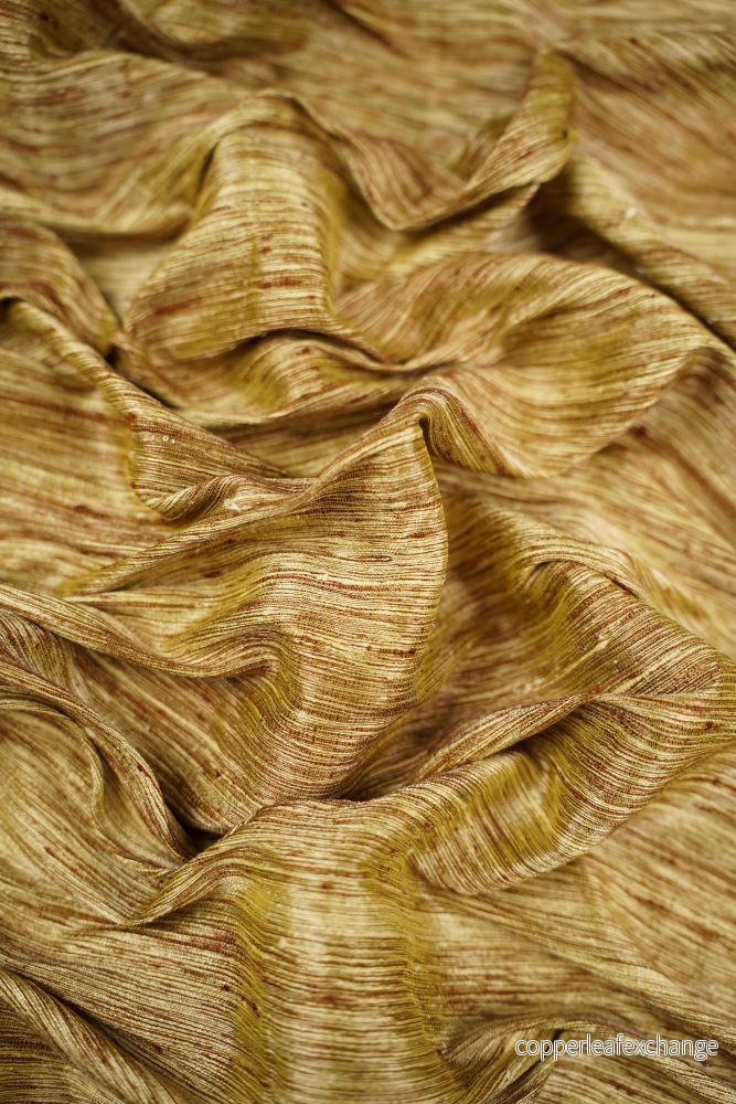 Thai silk – Structure – Yellow, Brown – Golden rain