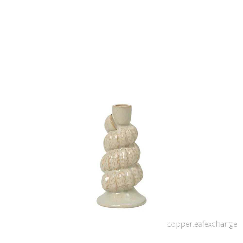 Shelly Candle Holder H18cm White - Bild 3