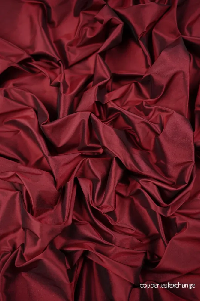 Thai silk – Crispy – Red, black – 5313