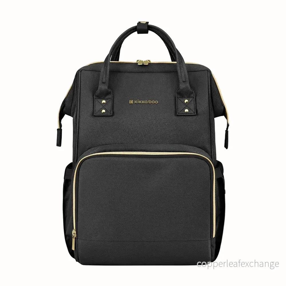 Kikkaboo Siena skötväska ryggsäck – Black & Gold
