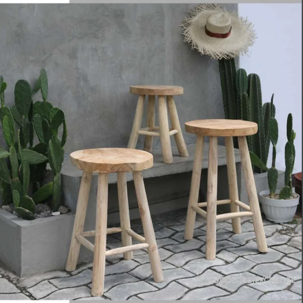 KANSAS Barstol Teak Ø35 cm