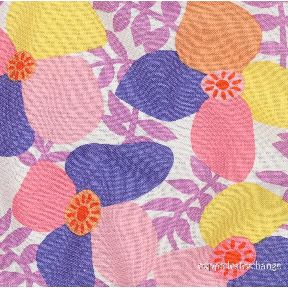 Nerida Hansen - Viscose, Linen - Lema poppies - Lavender - 003 - Bild 3