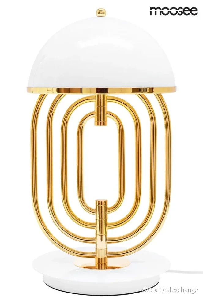 Bordslampa MOOSEE - BOTTEGA, vit/guld