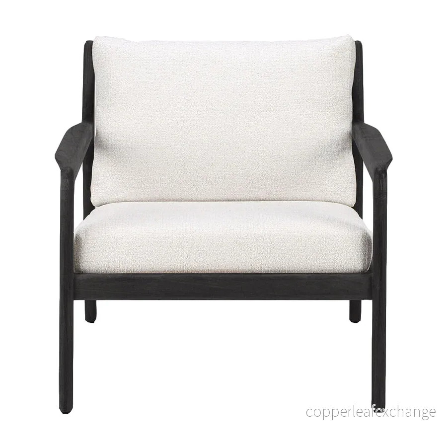 Utemöbel Loungestol Jack, Svart teak / Off White - Bild 3