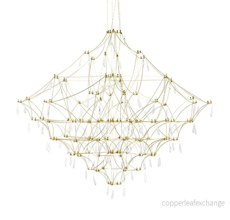 CONSTELATION 120 GOLD pendellampa – LED, borstat stål CONSTELATION 120 GOLD pendellampa – LED, borstat stål