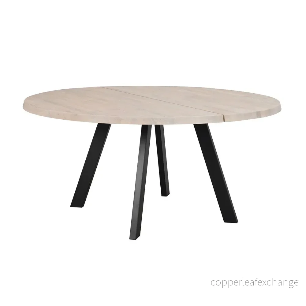 Matbord Fred Ø160 cm, Vitpigmenterad ek Matbord Fred Ø160 cm, Vitpigmenterad ek