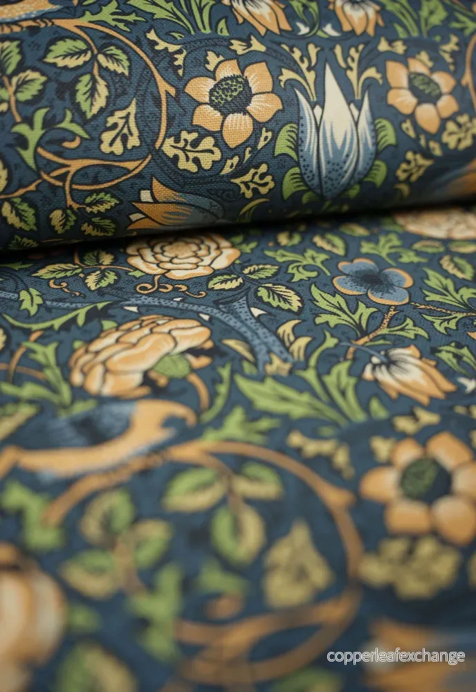 Jugend Patterned Upholstery Fabric Curtain Fabric – Cotton – Rosey Bird – Navy Blue Jugend Patterned Upholstery Fabric Curtain Fabric – Cotton – Rosey Bird – Navy Blue