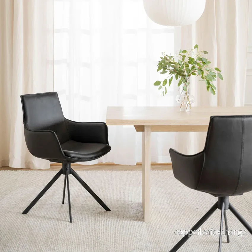 Karmstol Lowell 2-pack, Svart / Svart - Bild 2