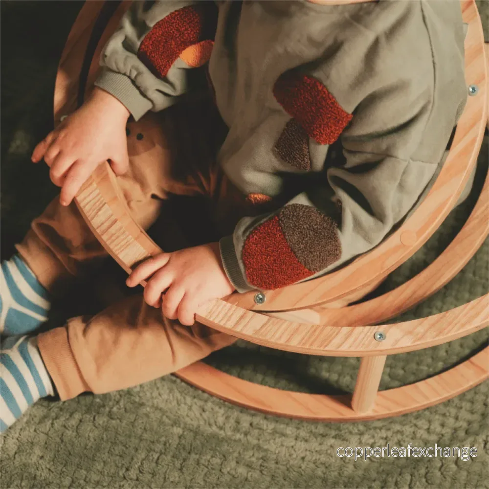 Montessori-ringar i askträ – set med 3 - Bild 3
