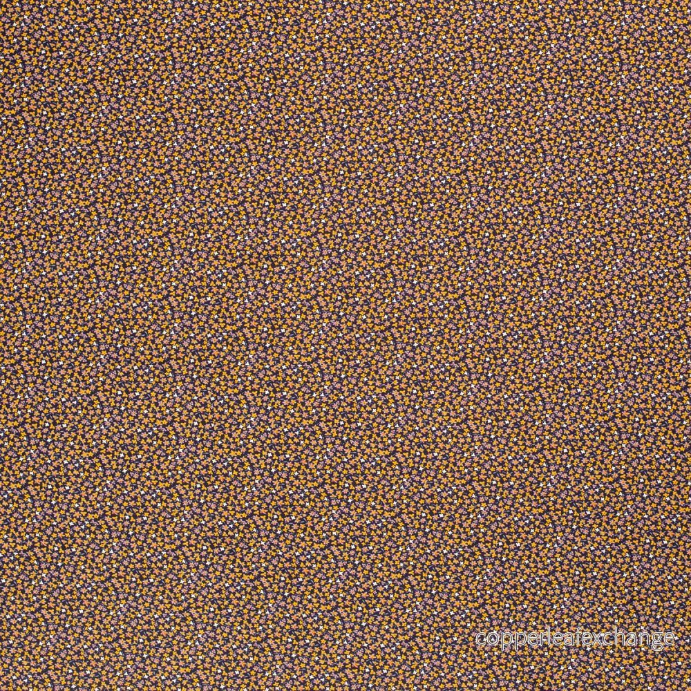 Patterned Viscose - Poplin - Small flowers - Navy - Bild 2
