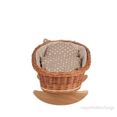 Mimi gungande dockvagga i rotting – natur/beige