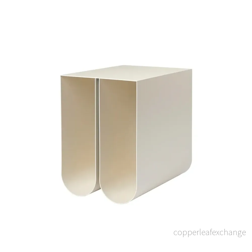 Sidobord Curved, Beige