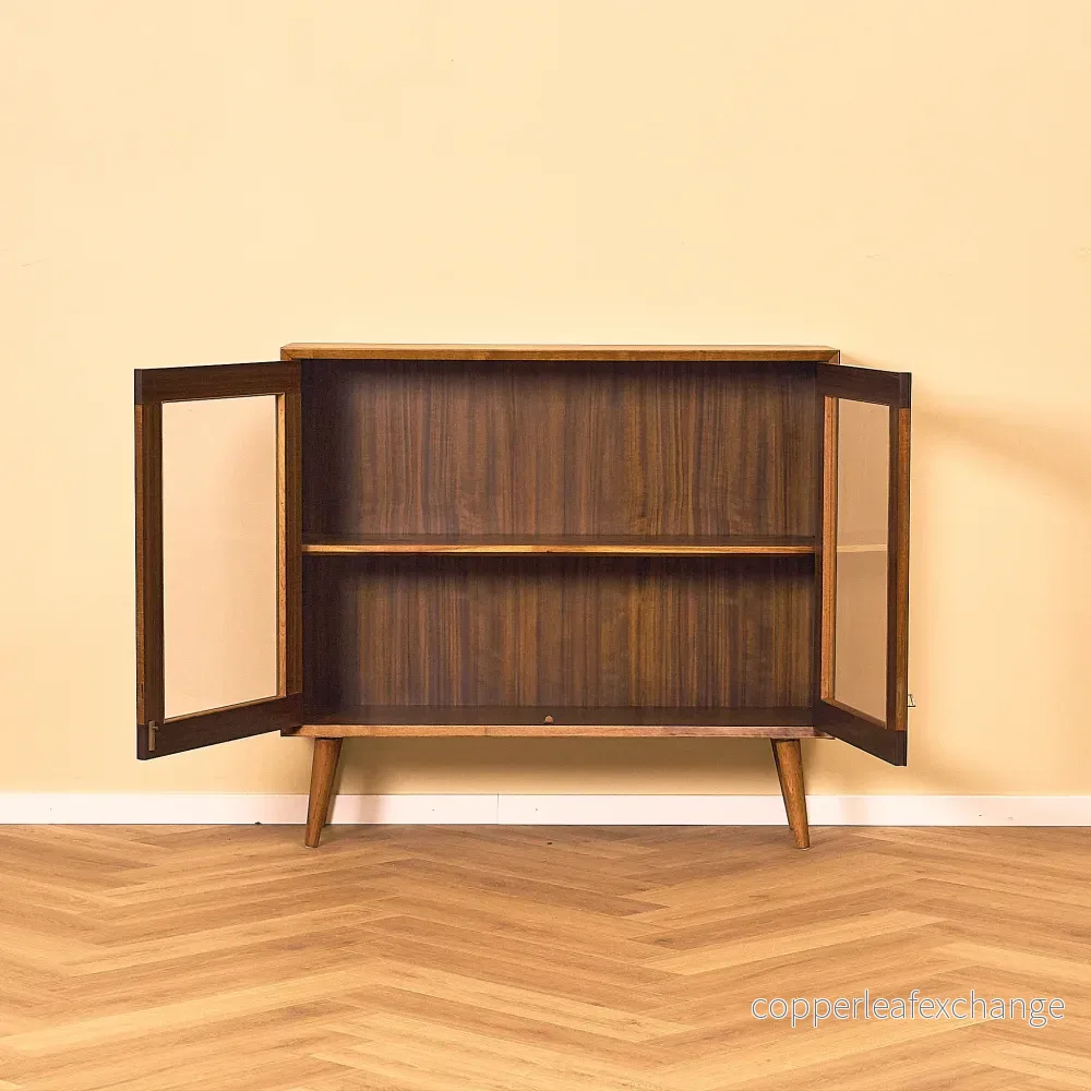 Walnut Bookshelf with Glass Doors - Bild 2