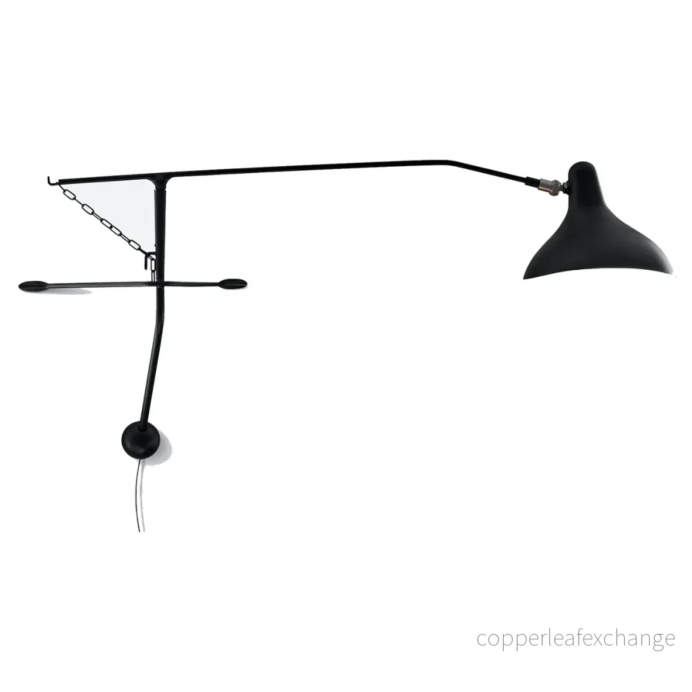 Vägglampa Mantis BS2 Mini, Svart