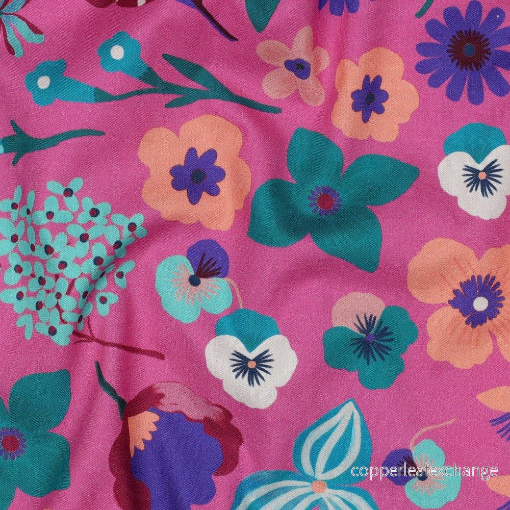 Nerida Hansen - Fine Poplin - Meadow Flower - Cotton - Pink - Bild 2