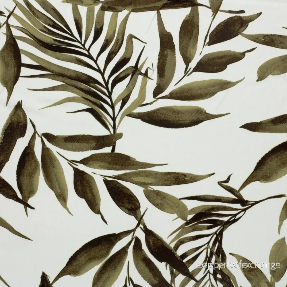 Patterned – Viscose – Leaves – Green – 027 Patterned – Viscose – Leaves – Green – 027