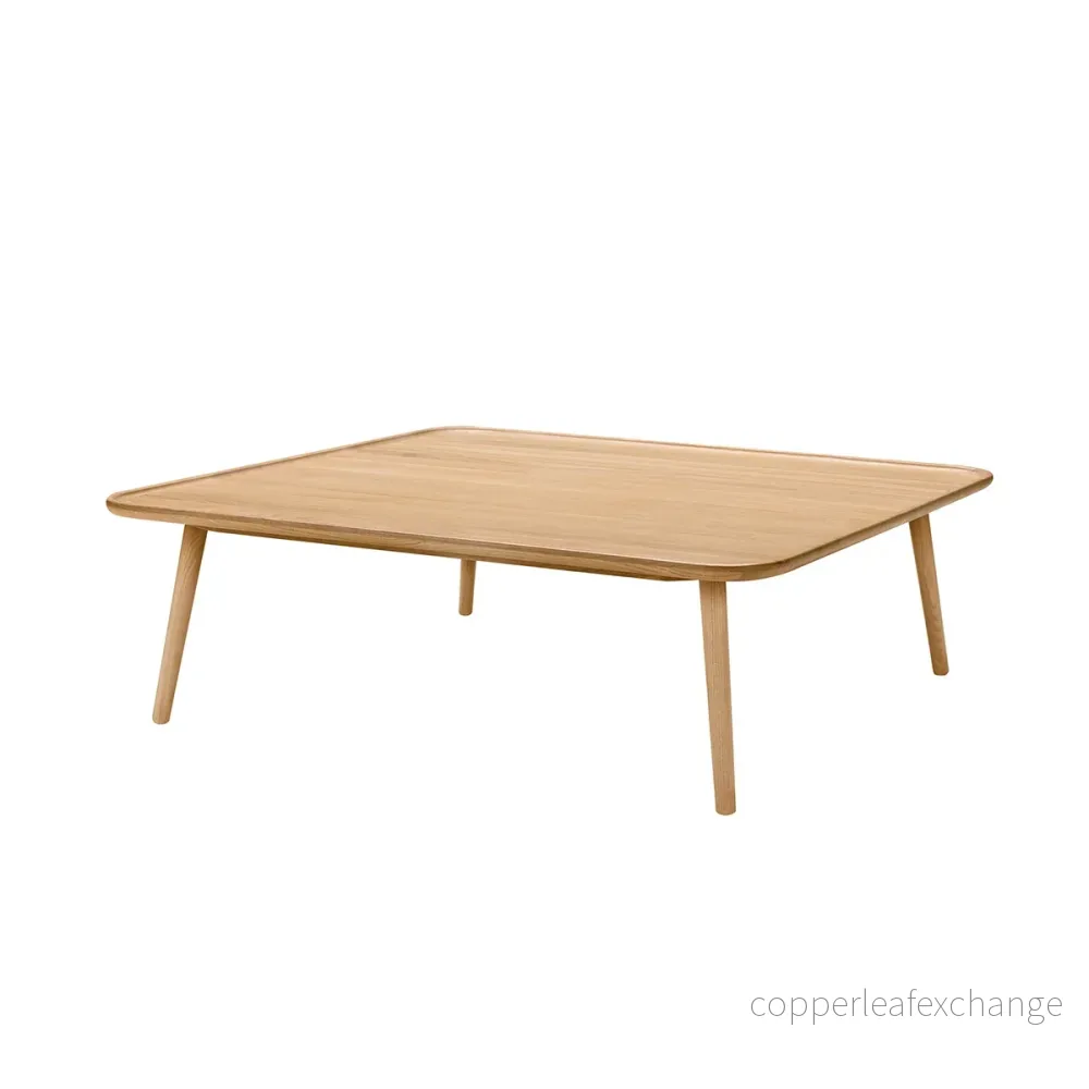 Soffbord Love kvadratiskt, Massiv Lackad Ek
