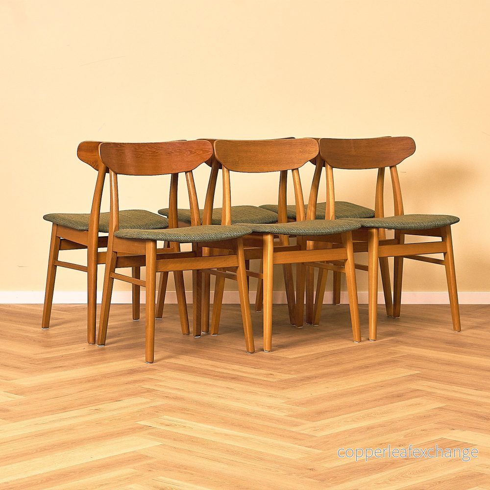 Danish dining chairs in teak/oak and beech by Farstrup (Copy) Danish dining chairs in teak/oak and beech by Farstrup (Copy)