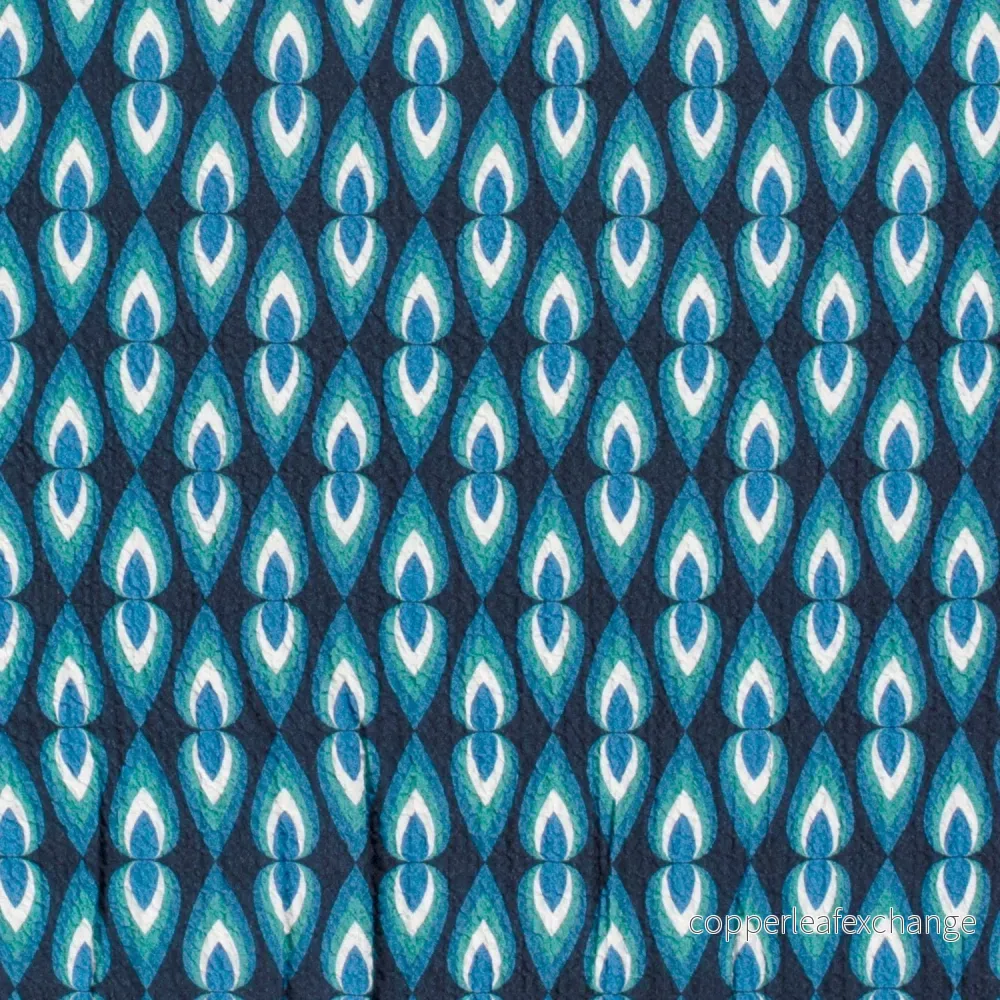 Bubbly Viscose Abstract Drops Blue Bubbly Viscose Abstract Drops Blue